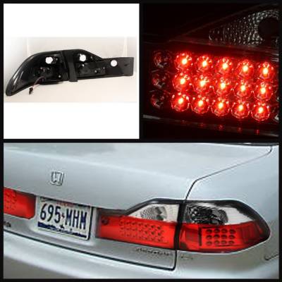 Spyder Auto - Honda Accord 4DR Spyder LED Taillights - Red Clear - ALT-ON-HA98-LED-RC - Image 2