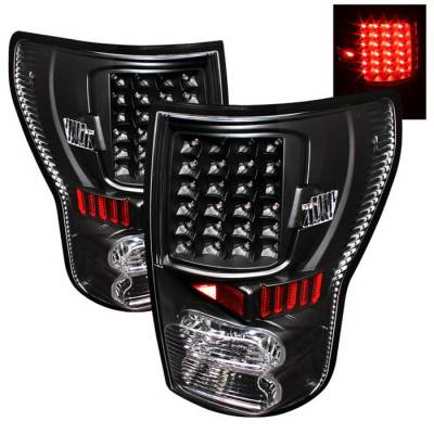 Toyota Tundra Spyder LED Taillights - Black - ALT-ON-TTU07-LED-BK