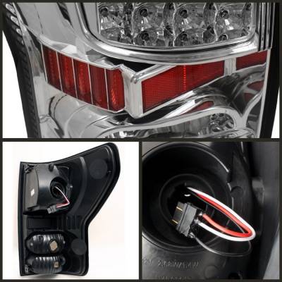 Spyder - Toyota Tundra Spyder LED Taillights - Chrome - ALT-ON-TTU07-LED-C - Image 2
