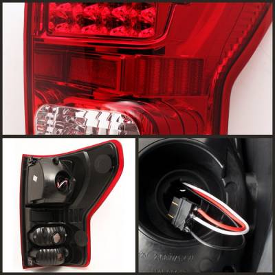 Spyder - Toyota Tundra Spyder LED Taillights - Red Clear - ALT-ON-TTU07-LED-RC - Image 2