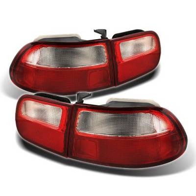 Spyder Auto - Honda Civic HB Spyder Taillights - Red Clear - ALT-ZO-HC92-3D-RC - Image 1