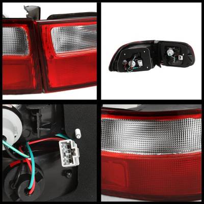 Spyder Auto - Honda Civic HB Spyder Taillights - Red Clear - ALT-ZO-HC92-3D-RC - Image 2