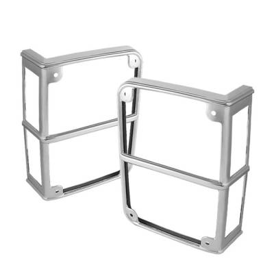 Jeep Wrangler Spyder ABS Taillight Bezel - Chrome - CA-TB-JW07