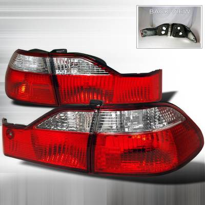 Honda Accord 4DR Spec-D Taillights - Red & Clear - LT-ACD984RPW-DP
