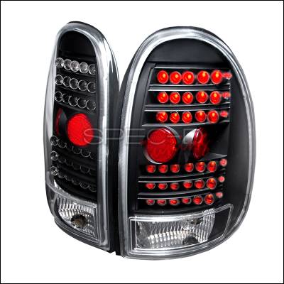 Dodge Caravan Spec-D LED Taillights - Black - LT-CAR96JMLED-KS