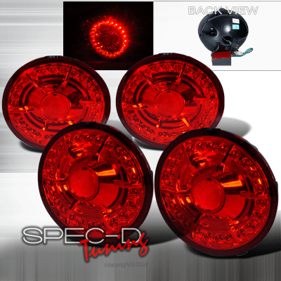 Chevrolet Corvette Spec-D LED Taillights - Red - LT-CVET05RLED-KS