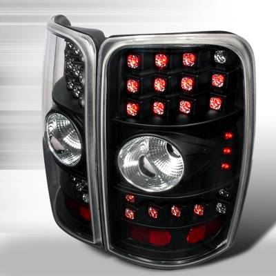Chevrolet Tahoe Spec-D LED Taillights - Black with Clear Lens - LT-DEN00BCLED-WJ