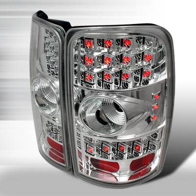 GMC Denali Spec-D LED Taillights - Chrome with Clear Lens - LT-DEN00CCLED-WJ