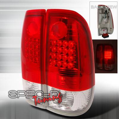 Ford F250 Spec-D LED Taillights - Red - LT-F15097RG2LED-KS