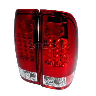 Ford F150 Spec-D LED Taillights - Red - LT-F15097RLED-TM