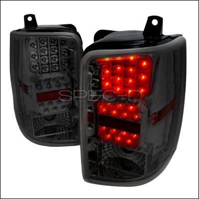 Jeep Grand Cherokee Spec-D LED Taillights - Chrome with Smoke Lens - LT-GKEE93CGLED-WJ