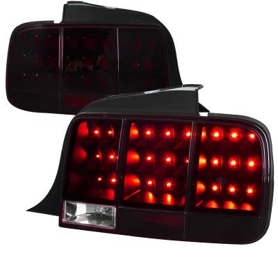 Ford Mustang Spec-D Sequential LED Taillights - Red & Smoke - LT-MST05RGLED-SQ-TM