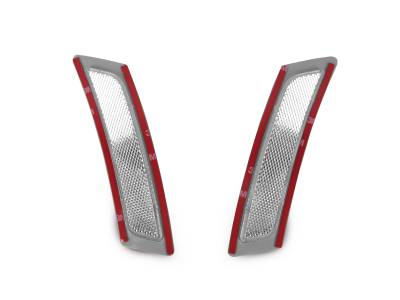 BMW F10 5 Series Non-M5 Clear DEPO Front Bumper Reflector Lights