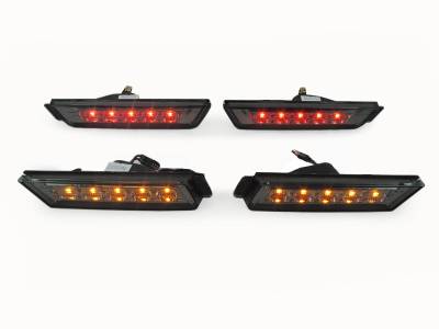 Chevy Camaro Smoke Led Amber Front/Red Rear DEPO Bumper DEPO Side Marker Lights
