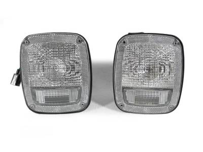 Jeep TJ/YJ Wrangler Clear DEPO Tail Light (Yj Needs Minor Adjustment To Fit)