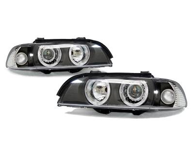 BMW E39 5 Series Black Projector Angel DEPO Headlight