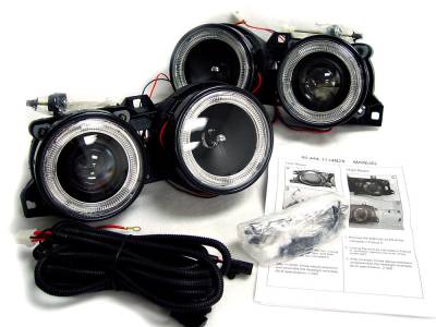 BMW E30 3 Series Black Projector Angel DEPO Headlight