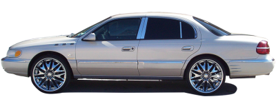 QAA - LINCOLN CONTINENTAL 4dr QAA Stainless 6pcs Rocker Panel Trim TH38611 - Image 2