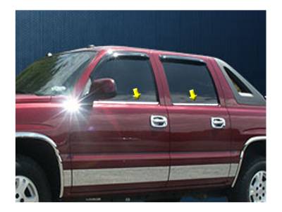 QAA - CHEVROLET AVALANCHE 4dr QAA Stainless 4pcs Window Sill Accent WS40198 - Image 1