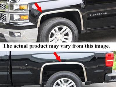 GMC CANYON / CHEVY COLORADO 2/4dr QAA Molded Stainless 4pcs Wheel Well Fender Trim WZ44150