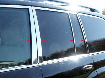 LEXUS LX470 4dr QAA Stainless 8pcs Pillar Trim PP24122