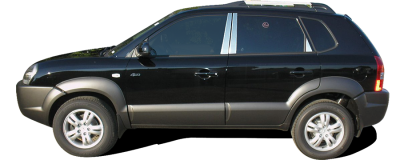 QAA - Fits Hyundai TUCSON 4dr QAA Stainless 8pcs Pillar Trim PP26352 - Image 2