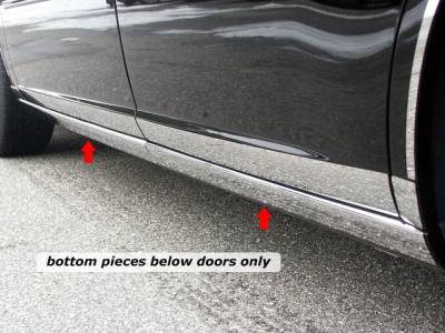 BUICK LUCERNE 4dr QAA Stainless 4pcs Rocker Panel Trim TH46550