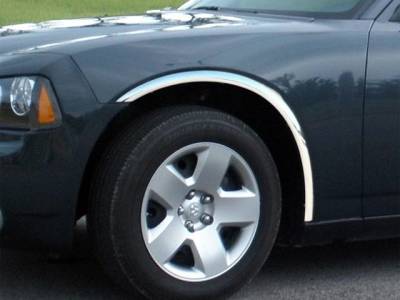 QAA - DODGE CHARGER 4dr QAA Molded Stainless 4pcs Wheel Well Fender Trim WZ46910 - Image 1
