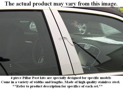 KIA SEDONA 4dr QAA Stainless 4pcs Pillar Trim PP26815