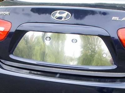Fits Hyundai ELANTRA 4dr QAA Stainless 1pcs License Plate Bezel LP27340