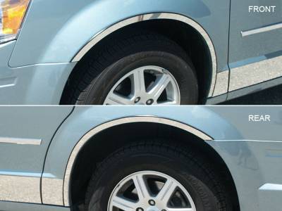 QAA - DODGE GRAND CARAVAN 4dr QAA Stainless 4pcs Wheel Well Accent WQ48895 - Image 3