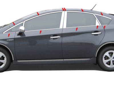 QAA - TOYOTA PRIUS 4dr QAA Stainless 22pcs Window Accent Package WP10135 - Image 1