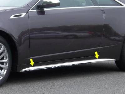 CADILLAC CTS COUPE 2dr QAA Stainless 4pcs Rocker Panel Trim TH50254