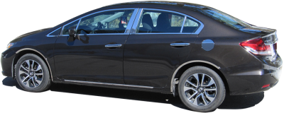 QAA - HONDA CIVIC 4dr QAA Stainless 1pcs License Plate Bezel LP12214 - Image 2