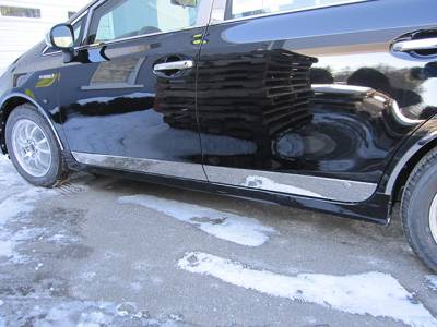 TOYOTA PRIUS V 4dr QAA Stainless 4pcs Rocker Panel Trim TH12700