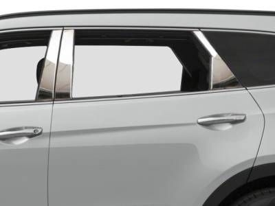 QAA - Fits Hyundai SANTA FE 4dr QAA Stainless 6pcs Pillar Trim PP13337 - Image 1