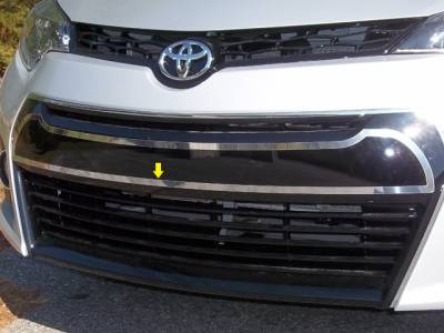 TOYOTA COROLLA 4dr QAA Stainless 1pcs Front Bumper Accent FB14112