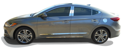QAA - Fits Hyundai ELANTRA 4dr QAA Stainless 16pcs Window Accent Package WP17340 - Image 4