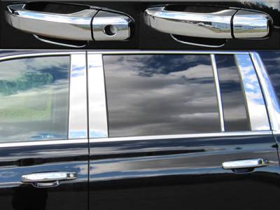 QAA - GMC YUKON 4dr QAA Chrome ABS plastic 8pcs Door Handle Cover DH54195 - Image 6