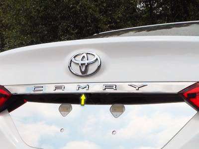 QAA - TOYOTA CAMRY 4dr QAA Stainless 1pcs License Plate Bar Accent LB18130 - Image 1
