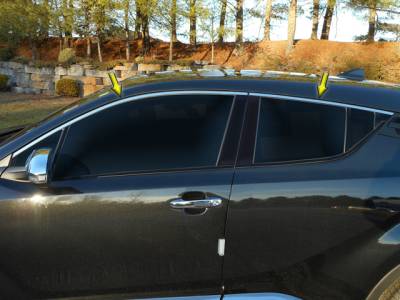 TOYOTA C-HR 4dr QAA Stainless 4pcs Window Accent Package WP18142