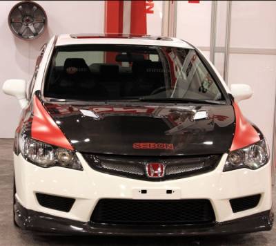 Seibon - Honda Civic 4dr MG-Style Seibon Carbon Fiber Grill/Grille! FG0608HDCV4J-MG - Image 4