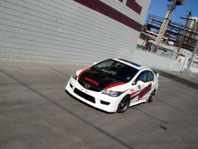 Seibon - Honda Civic 4dr TS Seibon Carbon Fiber Body Kit- Hood!!! HD0607HDCV4DJ-TS - Image 4