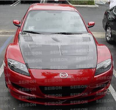 Seibon - Mazda RX8 TSII-Style Seibon Carbon Fiber Body Kit- Hood!! HD0405MZRX8-TSII - Image 2