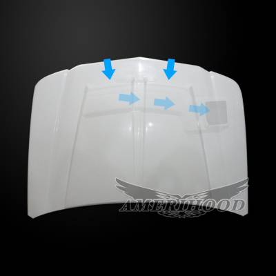 AmeriHood - Cadillac Escalade TS-Style AmeriHood Ram Air Hood CE02AHTSFHW - Image 2