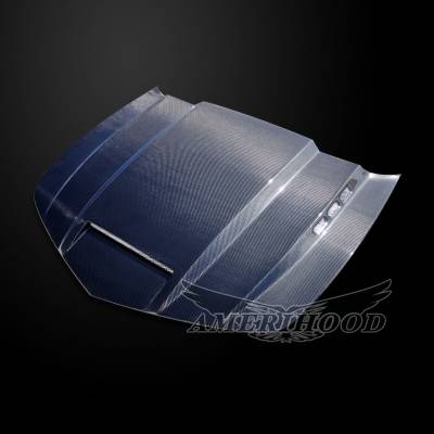 AmeriHood Carbon Fiber - Chevrolet Camaro SMS-Style AmeriHood Carbon Fiber Hood CCM14AHSMSCFHSS - Image 3