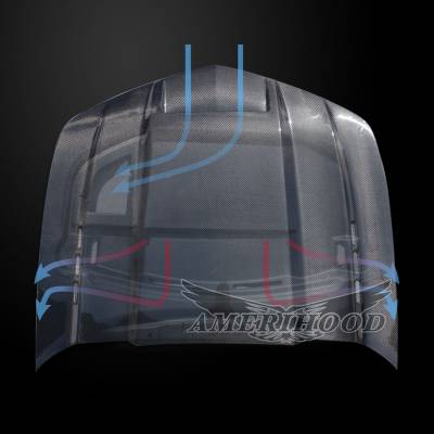 AmeriHood Carbon Fiber - Chevrolet Camaro SMS-Style AmeriHood Carbon Fiber Hood CCM14AHSMSCFHSS - Image 6