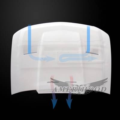 AmeriHood - Chevrolet Suburban AmeriHood Ram Air Cowl Hood CSU07AHCWLFHW - Image 2