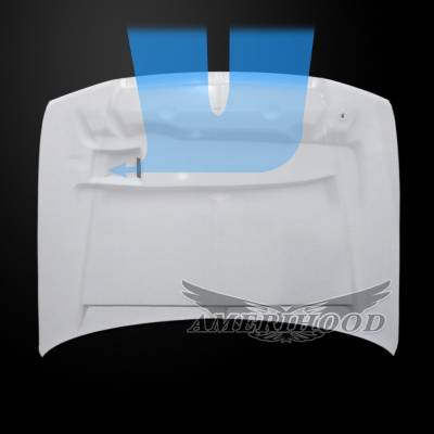 AmeriHood - Chrysler 300 E-Style AmeriHood Ram Air Hood C305AHTEFHW - Image 2