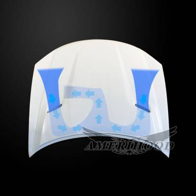 AmeriHood - Dodge Avenger CLG-Style AmeriHood Ram Air Hood DA08AHCLGFHW - Image 4